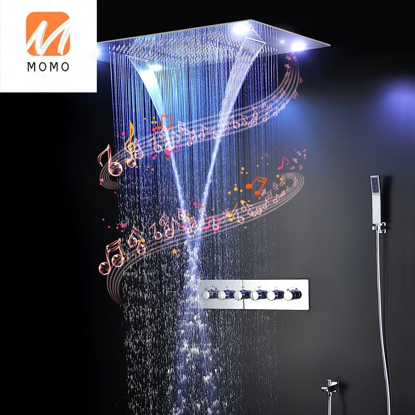 led rain mist waterfall shower head 600x800mm thermostatic high flow shower system