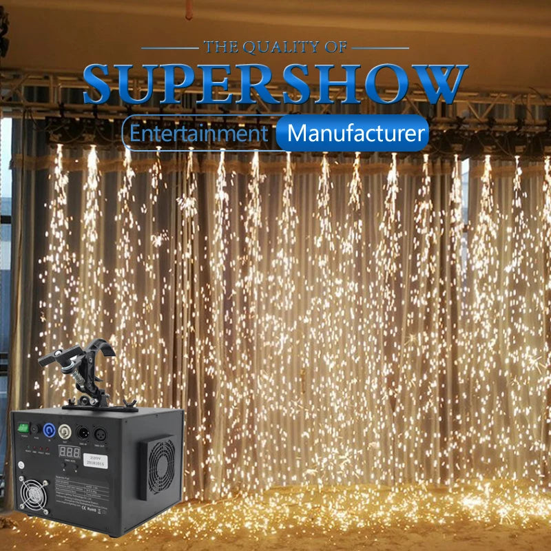 Stage Firework 4Pcs/Lot Case 10Bags Titanium Powder Waterfall Spray Cold Machine Flame Fountain DMX512 Control Sparkler Machine