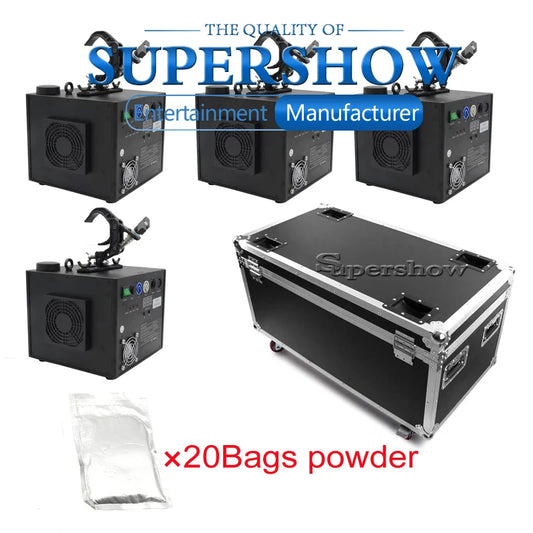 Stage Waterfall Spray Free Shipping 4Pcs/Lot Flightcase with 20Bags Ti Powder Cold Fireworks Fountain Machine Special Stage