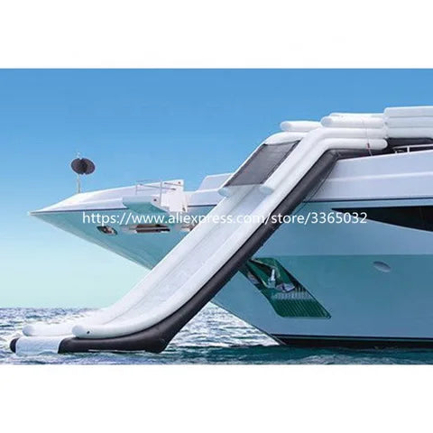 Giants  Lake Boat Yacht Slide Waterslides Inflatable Boat Dock Pool Yacht Water Slide For Yacht