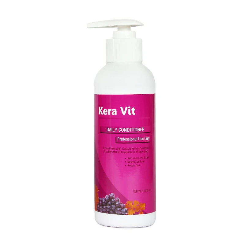 Straighten Curly Hair Brazilian Grape Keratin with N 5% Formalin + Purifying Shampoo + Daily Conditioner