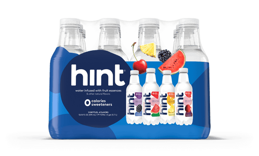 Flavored Water Infused with Fruit Essence Blue Variety Pack, 4-Flavor, 16 Fl Oz, 12-Pack