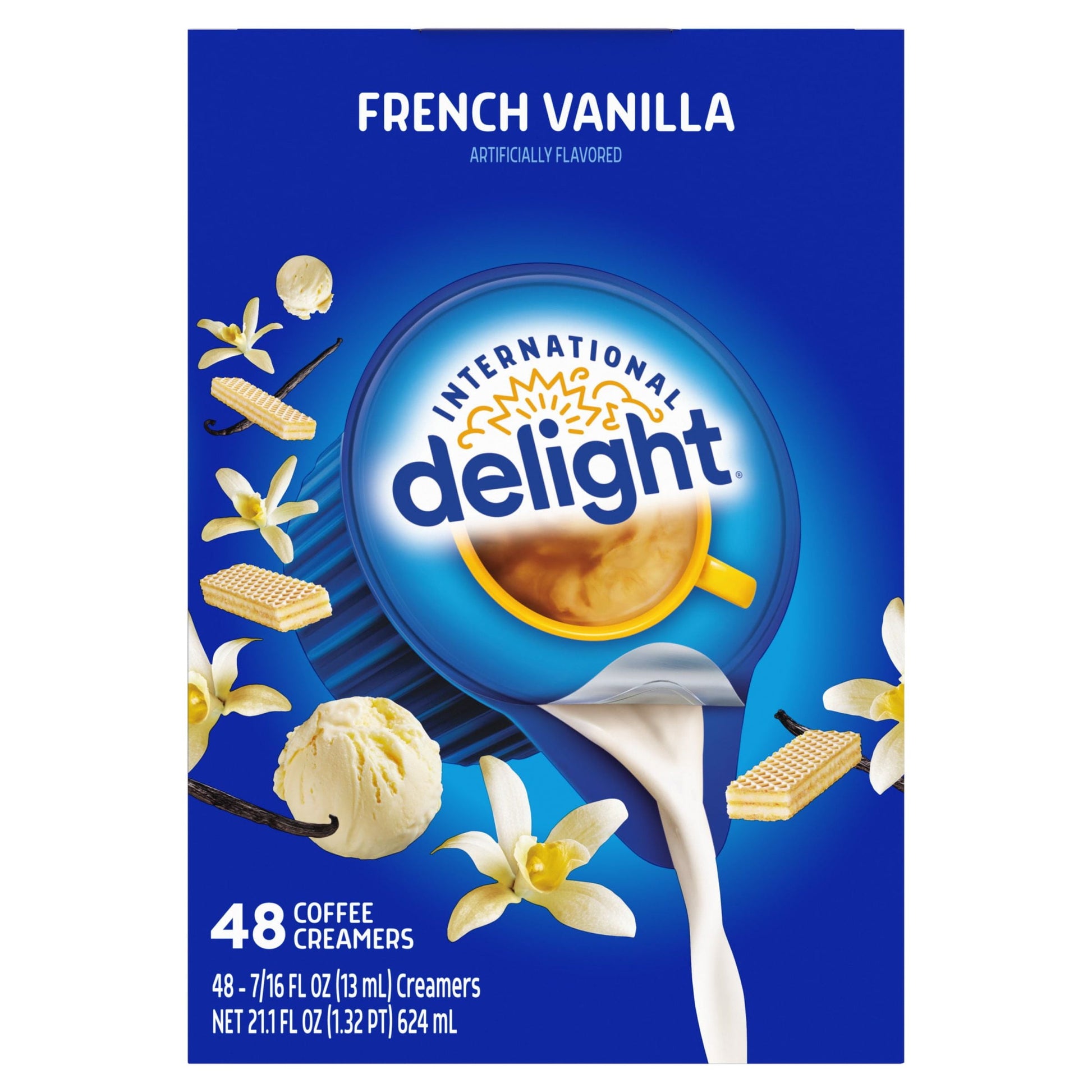 French Vanilla Coffee Creamer Singles, 48 Count