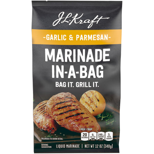 J.L.  Marinade In-A-Bag Garlic & Parmesan Liquid Marinade, 12 Oz Bag