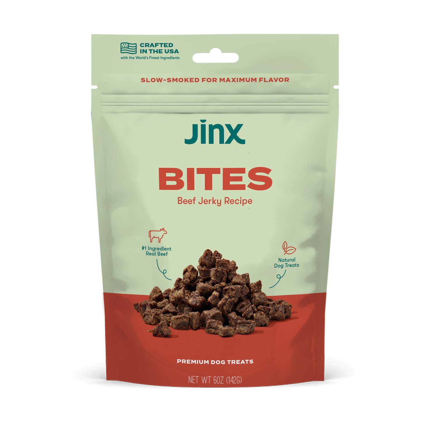 Jinx Beef Bites, Natural Soft Jerky Dog Treats, 5 oz Bag