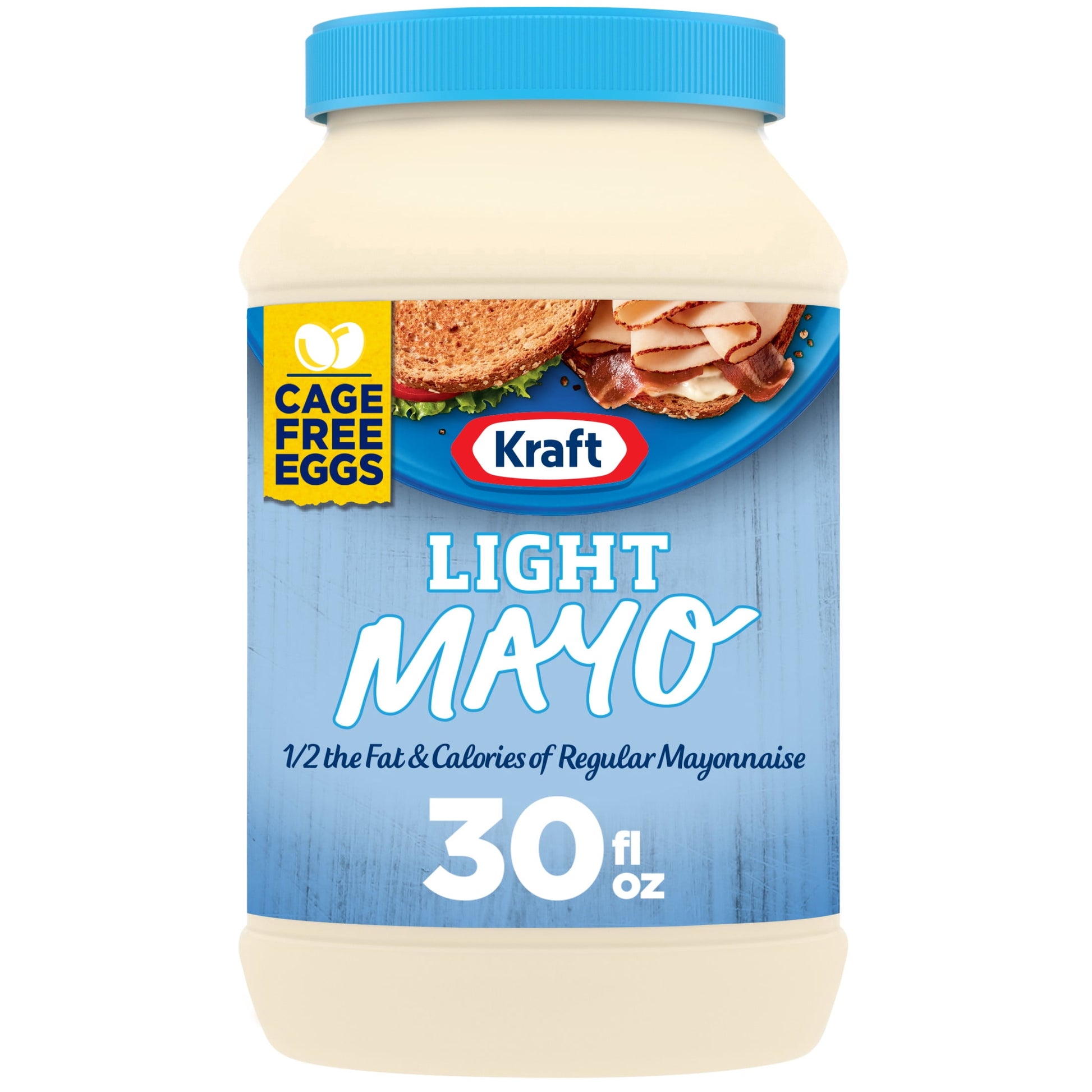 Light Mayo with 1/2 the Fat & Calories of Regular Mayonnaise, 30 Fl Oz Jar