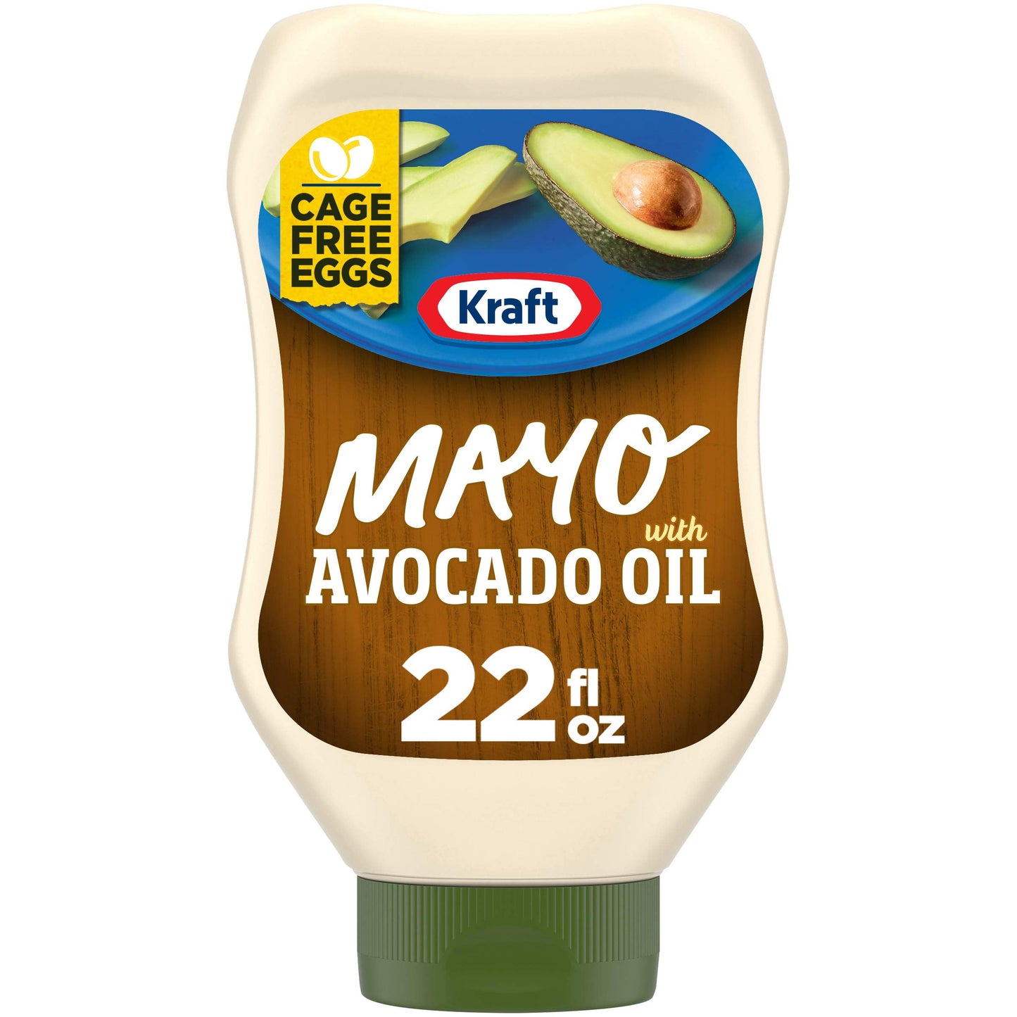 Mayo with Avocado Oil Reduced Fat Mayonnaise - Classic Creamy Condiment for Sandwiches and Salads, Made W/ Cage-Free Eggs, for a Keto and Low Carb Lifestyle, 22 Fl Oz Bottle