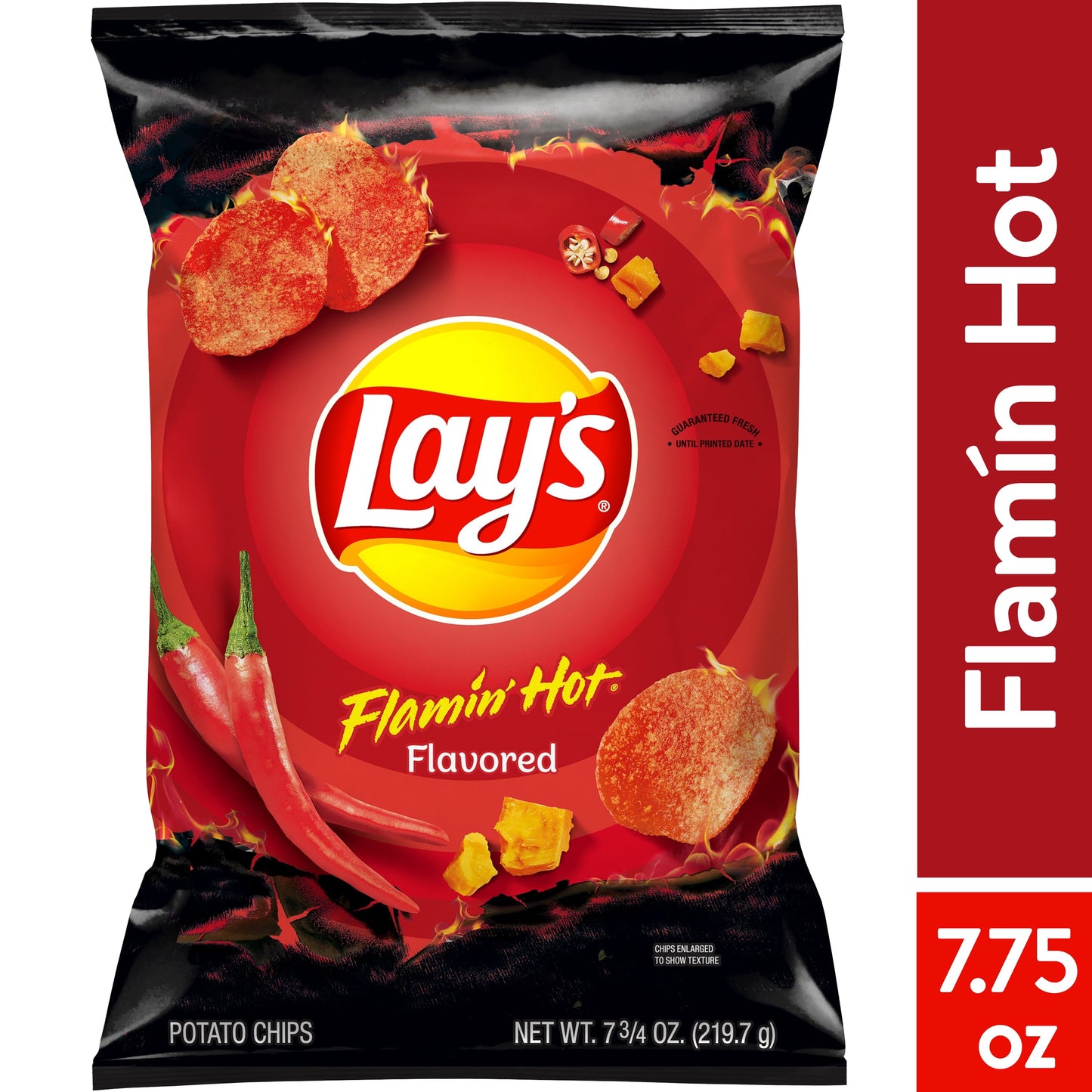 Potato Chips, Flamin' Hot Flavor, 7.75 Oz Bag