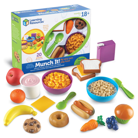 New Sprouts Munch It! Food Set - 20 Pieces, Pretend Play Toys for Boys and Girls Ages 18+ Months