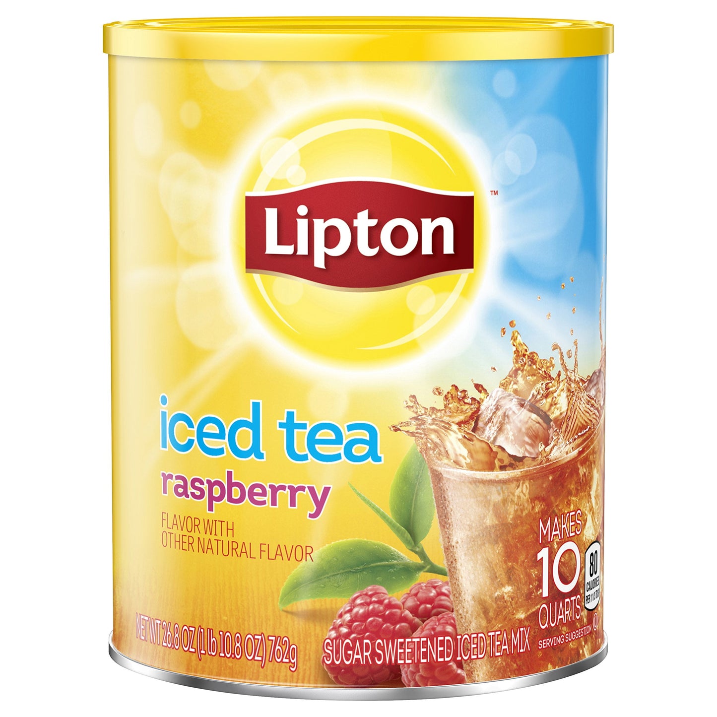 Iced Tea Mix Black Tea, Raspberry, Caffeinated, 10 Quarts