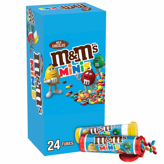 Minis Milk Chocolate Candy - 1.08 Oz Tubes - 24Ct