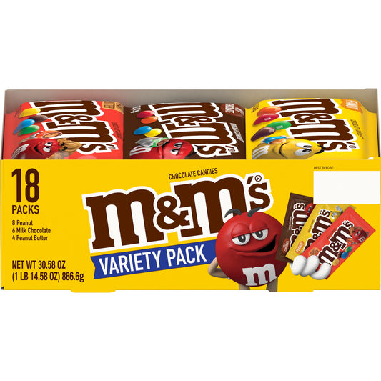 Variety Pack Full Size Milk Chocolate Candy Bars - 18 Ct