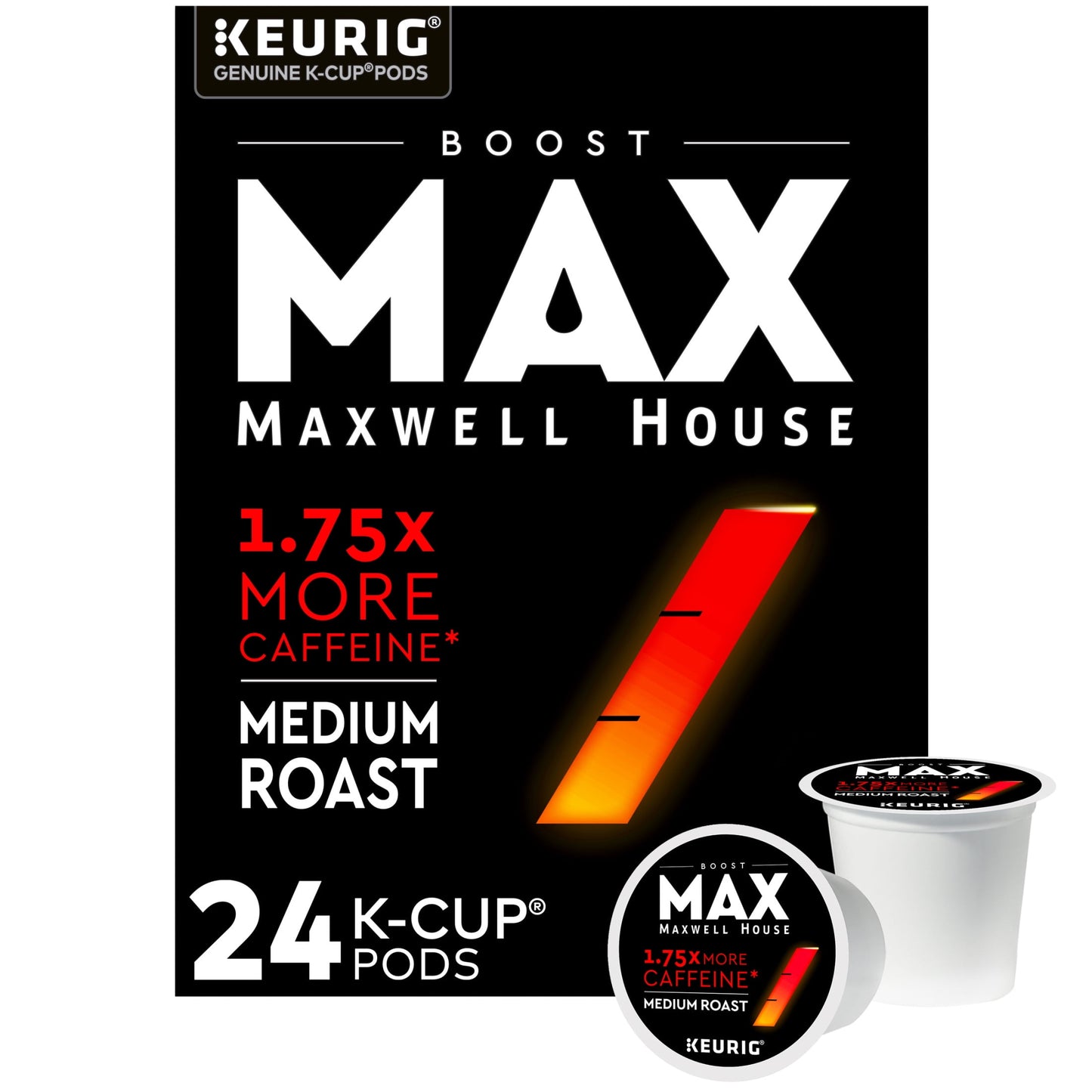 Maxwell House Original Roast Ground Coffee K-Cup Pods, Caffeinated, 24