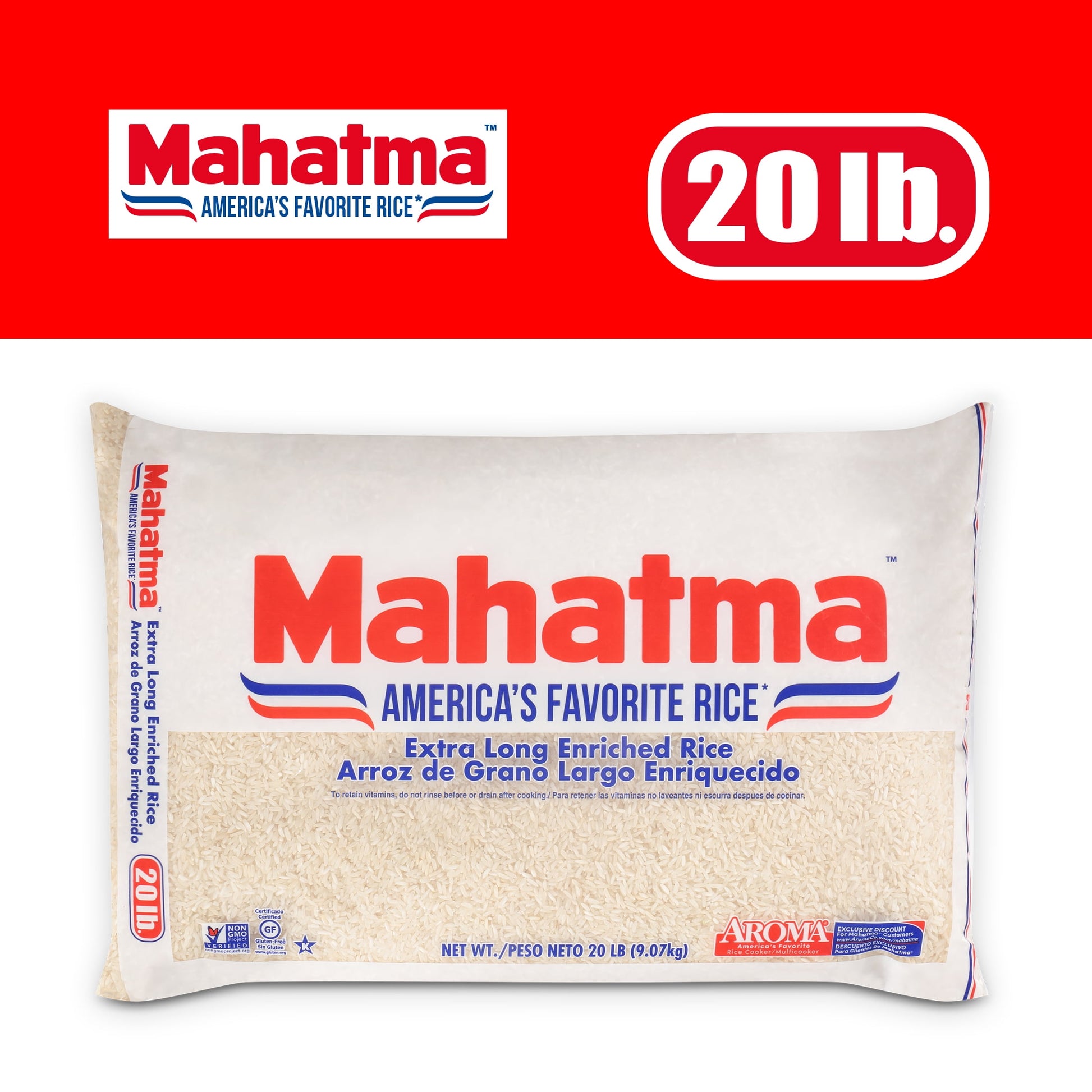 Enriched Extra Long Grain White Rice 20 Lb Bag