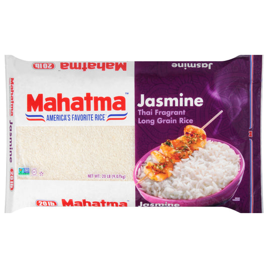 Jasmine White Rice, Thai Fragrant Long Grain Rice, 20 Lb Bag