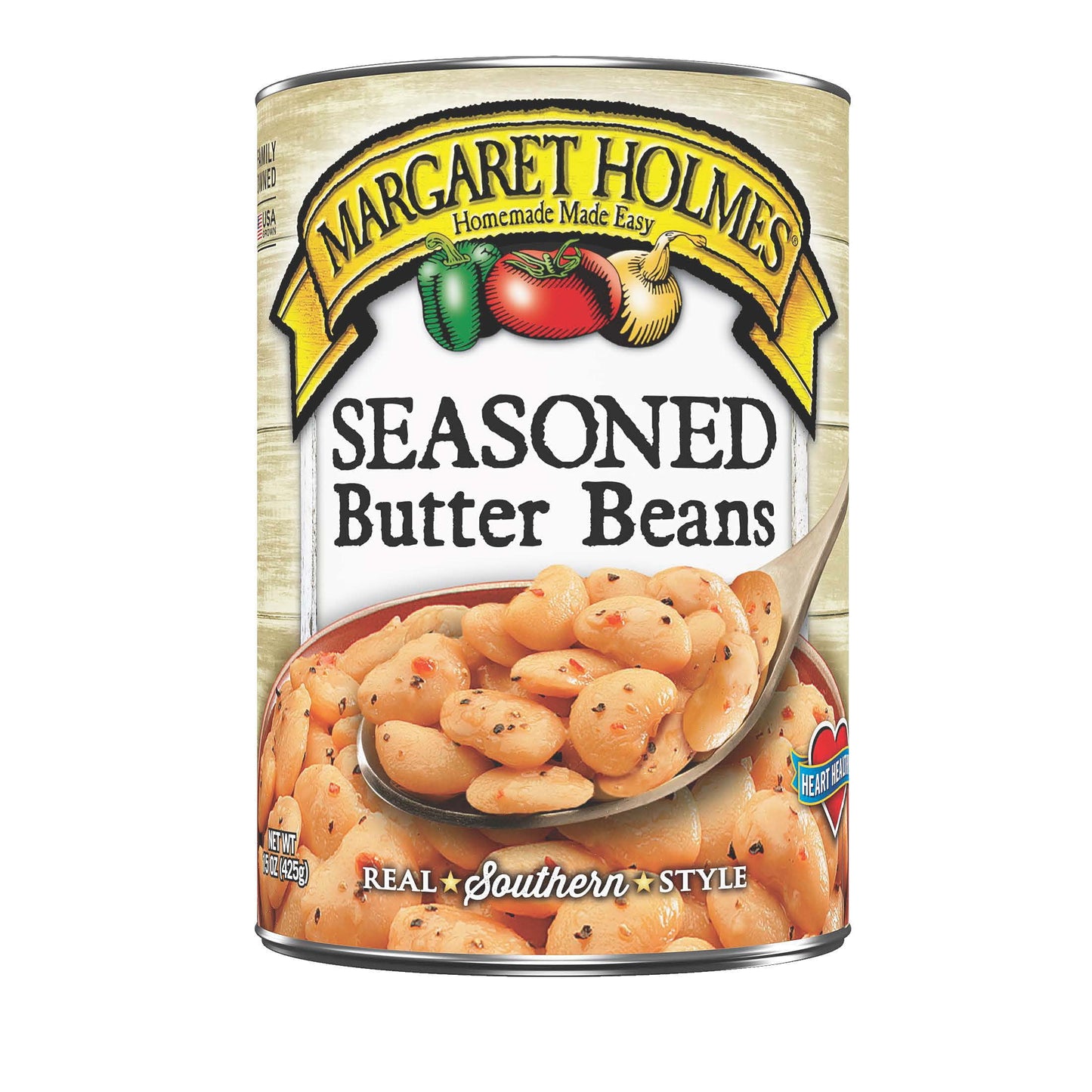 Canned Seasoned Butter Beans, 15 Oz Can