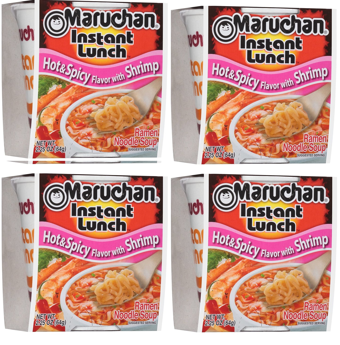 Instant Lunch Hot & Spicy Shrimp, 2.25 Oz, Pack of 4