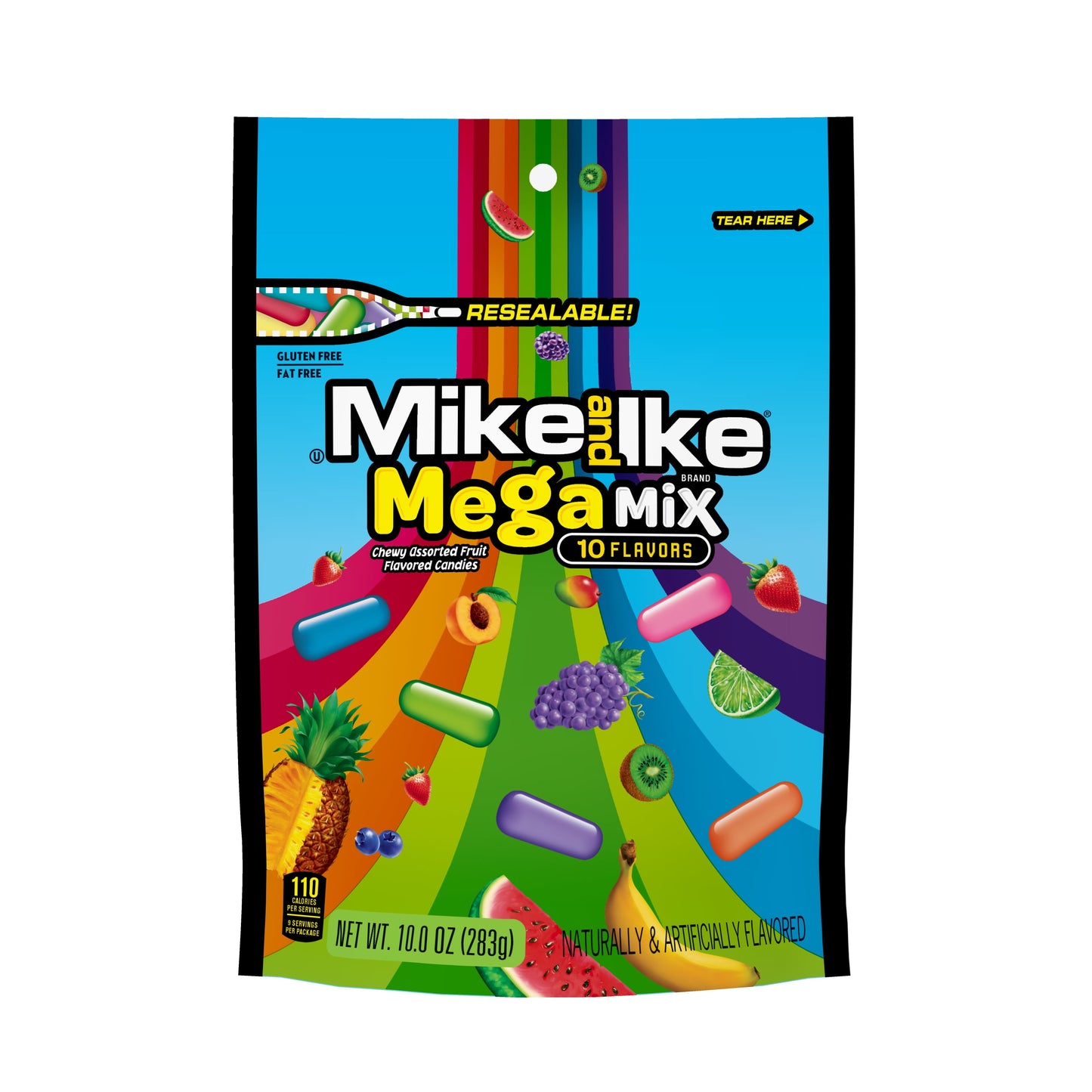 Mega Mix Chewy Candy, 10 Ounce Stand up Bag, 1 Count