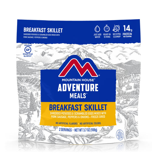 Breakfast Skillet, Freeze-Dried Camping & Backpacking Food, 2 Servings, GF