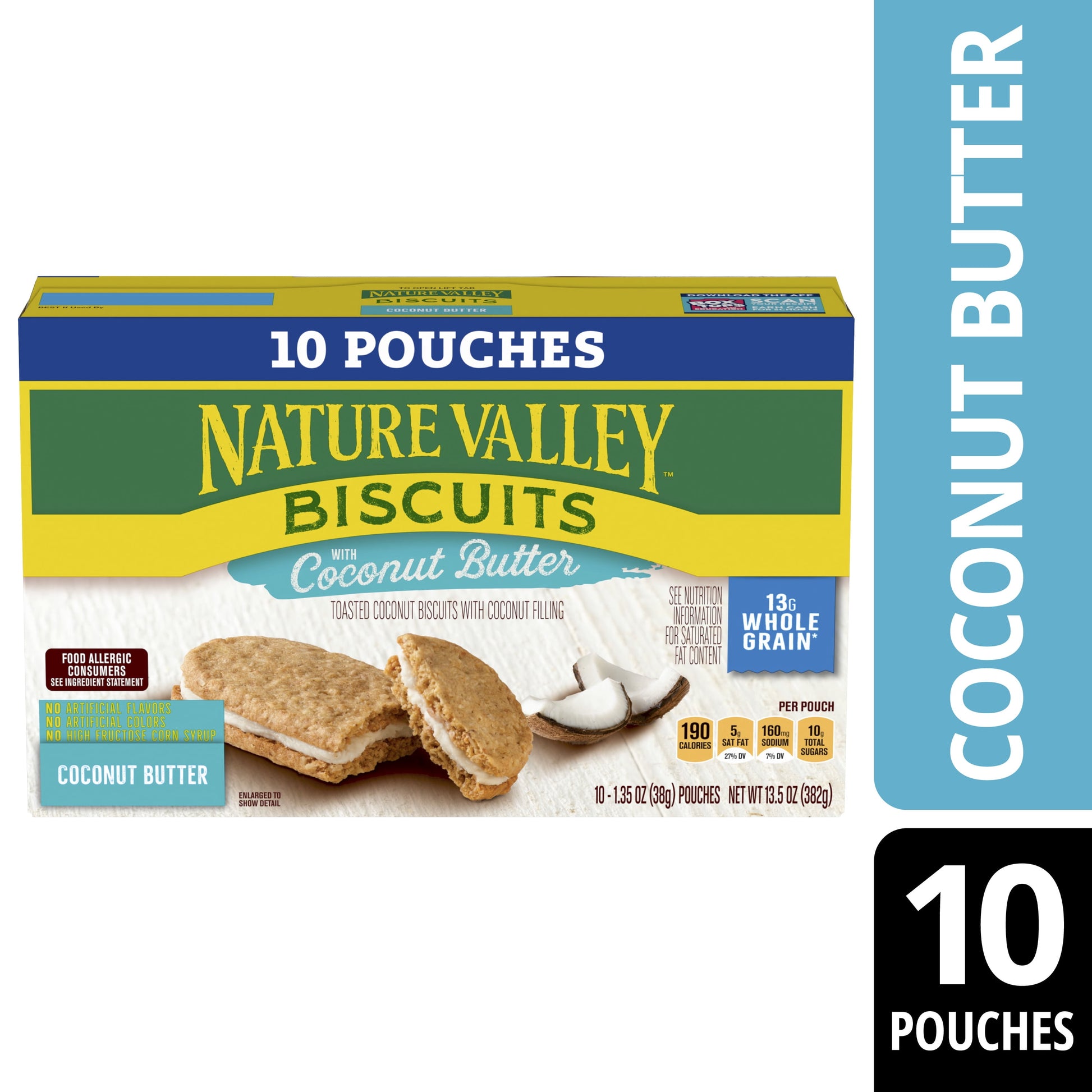 Biscuit Sandwiches, Coconut Butter, Snack Value Pack, 10 Ct, 13.5 OZ