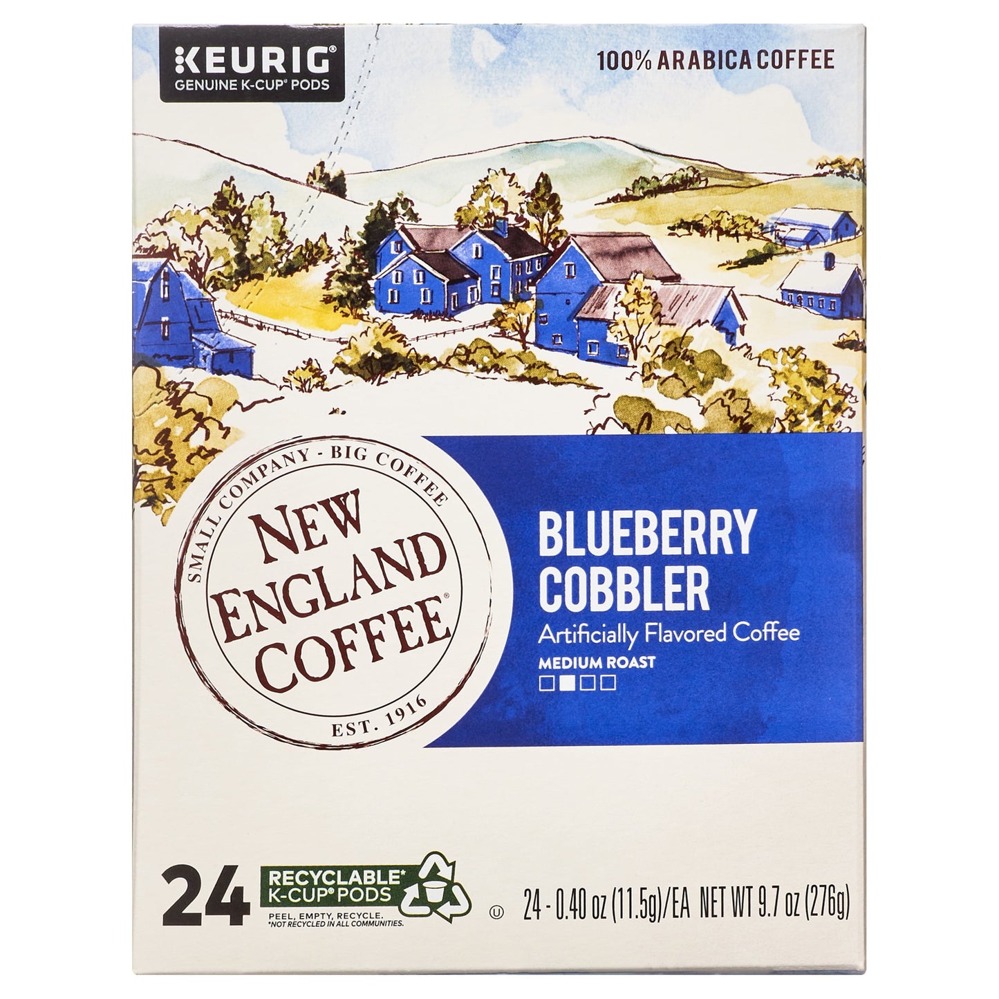 Blueberry Cobbler, Medium Roast, K-Cup Coffee Pods, 24 Count