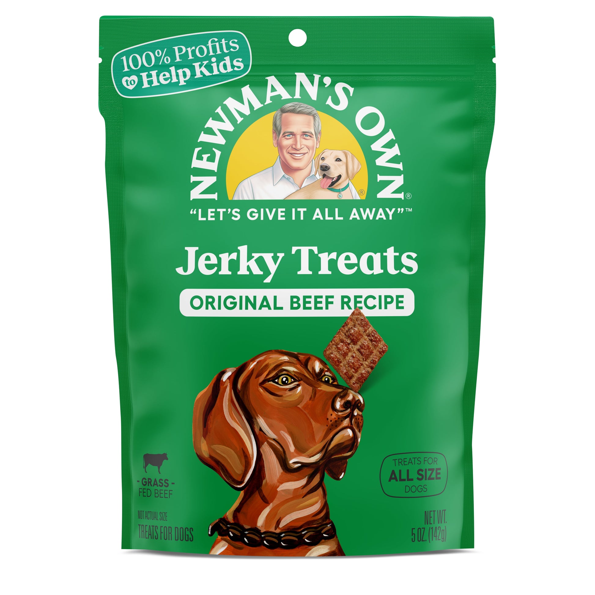 Original Recipe Grass Fed Beef Jerky Treats for Dogs, 5Oz Re-Sealable Bag