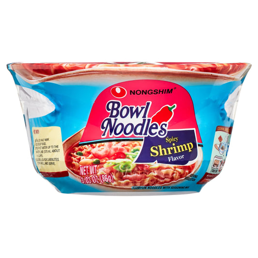 Bowl Noodle Spicy Shrimp Ramyun Ramen Noodle Soup Bowl, 3.03Oz X 12 Count