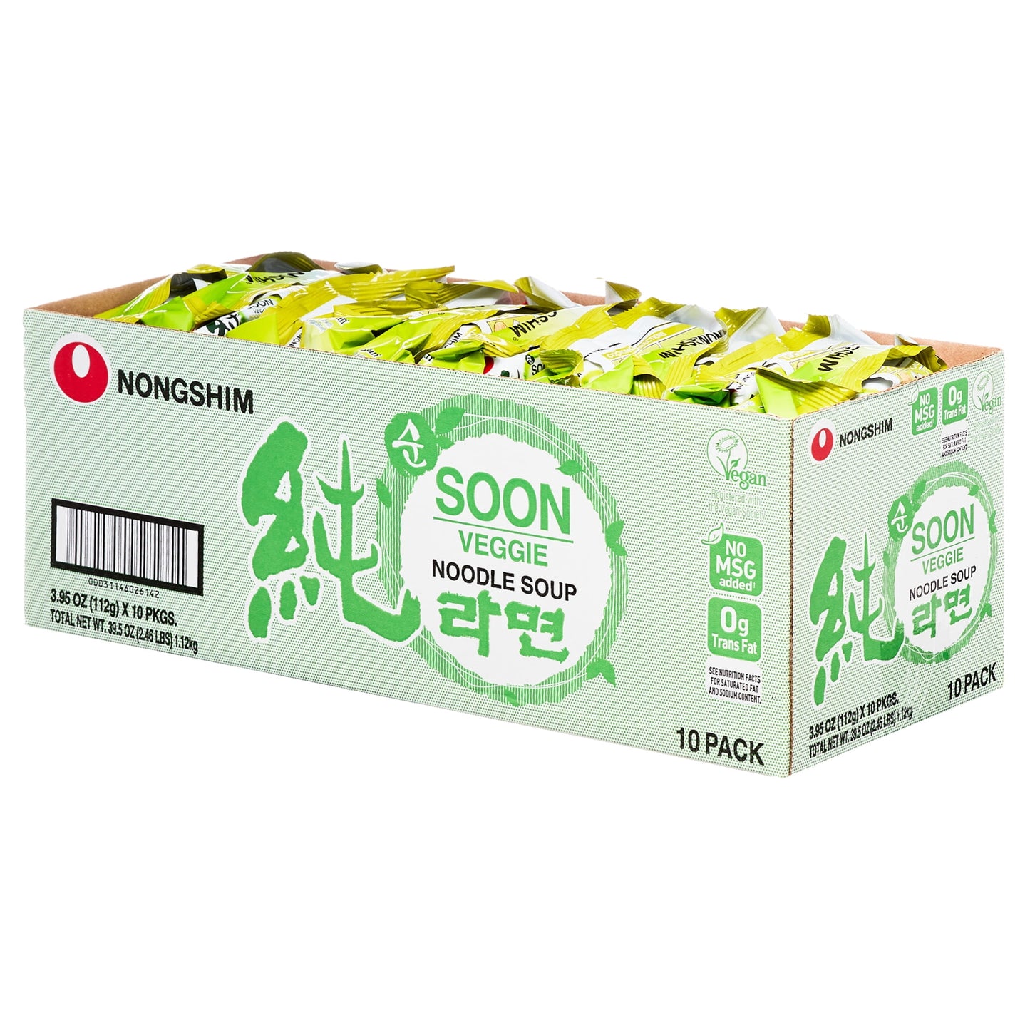 Soon Veggie Savory Vegan Ramyun Ramen Noodle Soup Pack, 3.95Oz X 10 Count