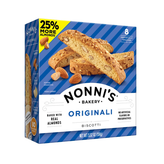 , Originali Biscotti, Almond Cookie, 5.52 Oz (156G), 8 Ct, Individually Wrapped & Ready to Eat