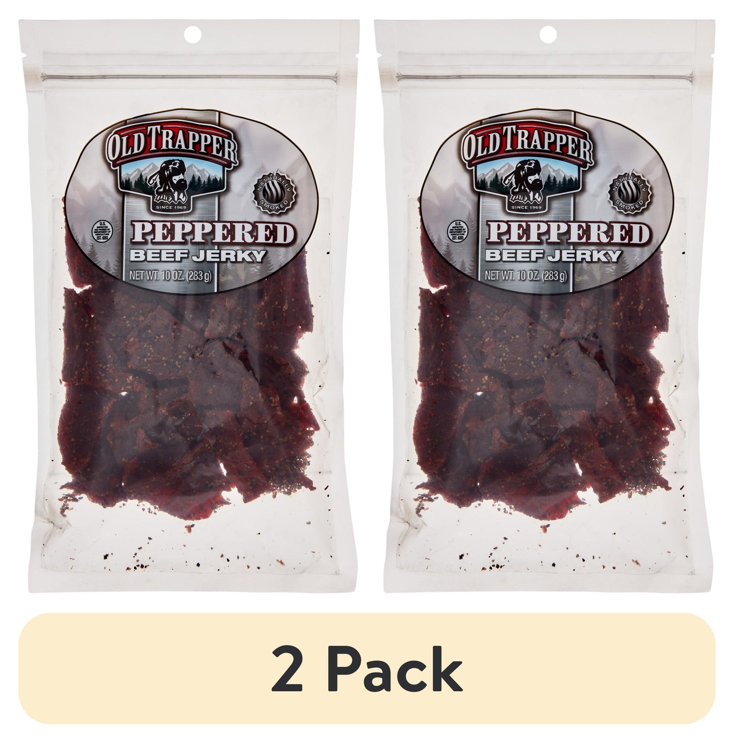 (2 Pack)  Peppered Beef Jerky 10Oz Resealable Bag