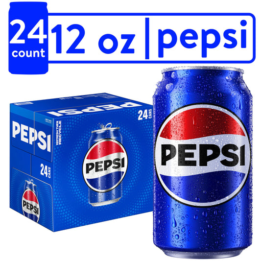 Cola Soda Pop, 12 Fl Oz, 24 Pack Cans