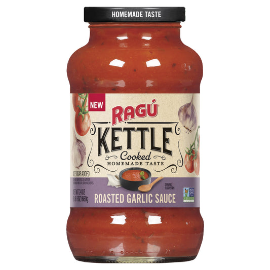 Kettle Cooked Roasted Garlic Pasta Sauce, Slow-Simmered, 24 Oz