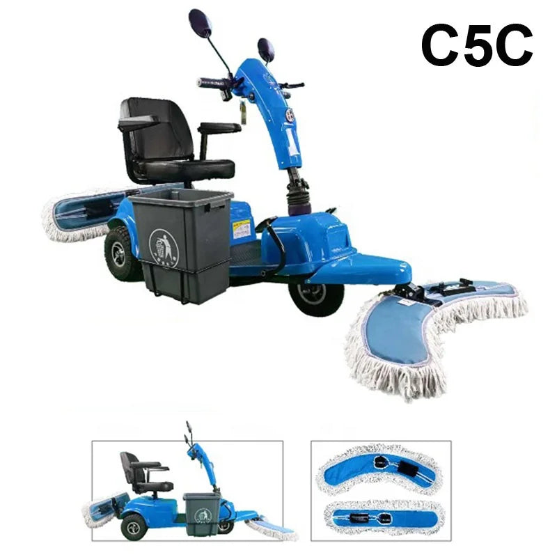 Tanjie C5 Floor Electric Scrubber Machine Cheap Price Cleaning Sweeper Machine with Trash Can Mop