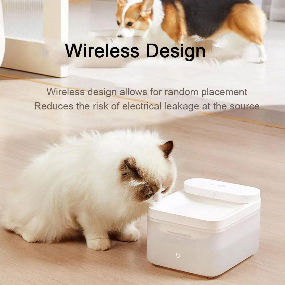 Mijia Wireless Smart Pet Water Dispenser Fountain Dog Cat Automatic Pet Mute Drink Feeder Bowl Works Mijia APP Filter Accessorie