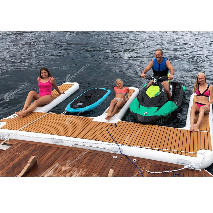 Floating Inflatable Jet Ski Dock / inflatable M pontoons For Boat And Yacht Parking