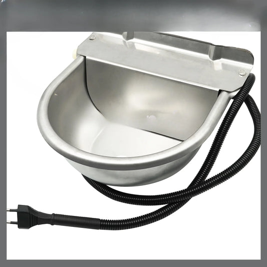 4L Automatic Heated Cattle Drinking Water Bowl Floating Ball Type Rodent Drinker Horse Sheep Dog Dispenser Feeding Eqipments