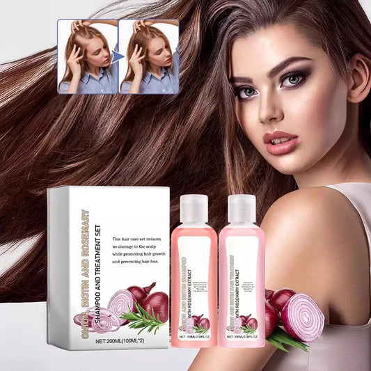 Onion Biotin Rosemary Shampoo Care Set Shampoo Conditioner For All Hair Types Hair Care Shampoo Treatment Silicone Free Shampoo