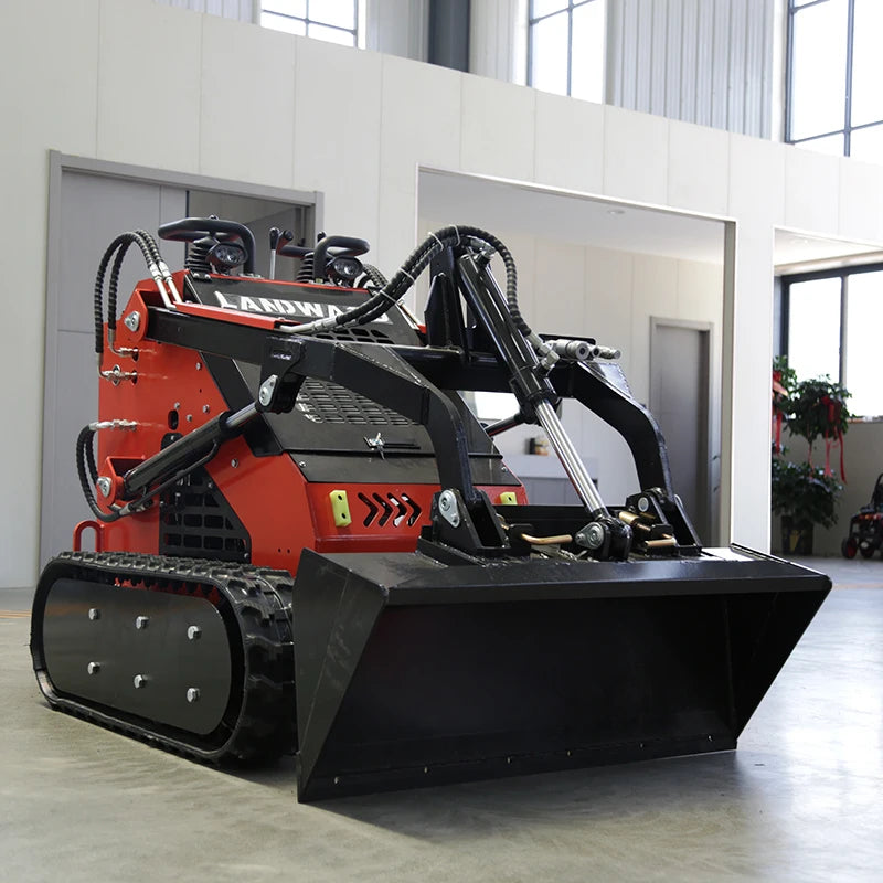 LANDWARD Customized High Quality Skid Steer Loader 300kg Agricultural Machinery Orchard Farm Mini Skid Loader with Attachments