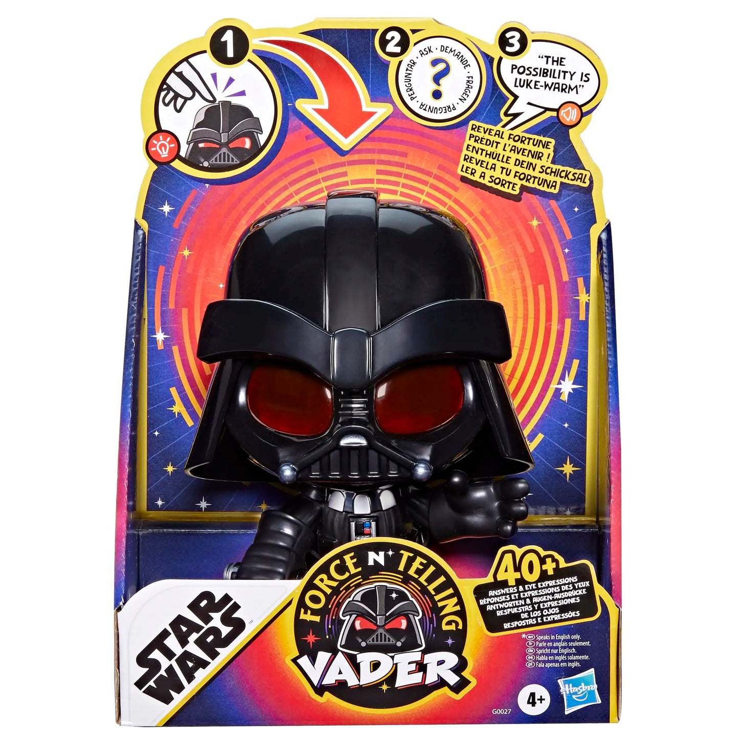 【July 31th 2024】Hasbro Star Wars Force & Telling Vader Electric Fortune Telling Darth Vader 40+ Reaction English Toys G0027