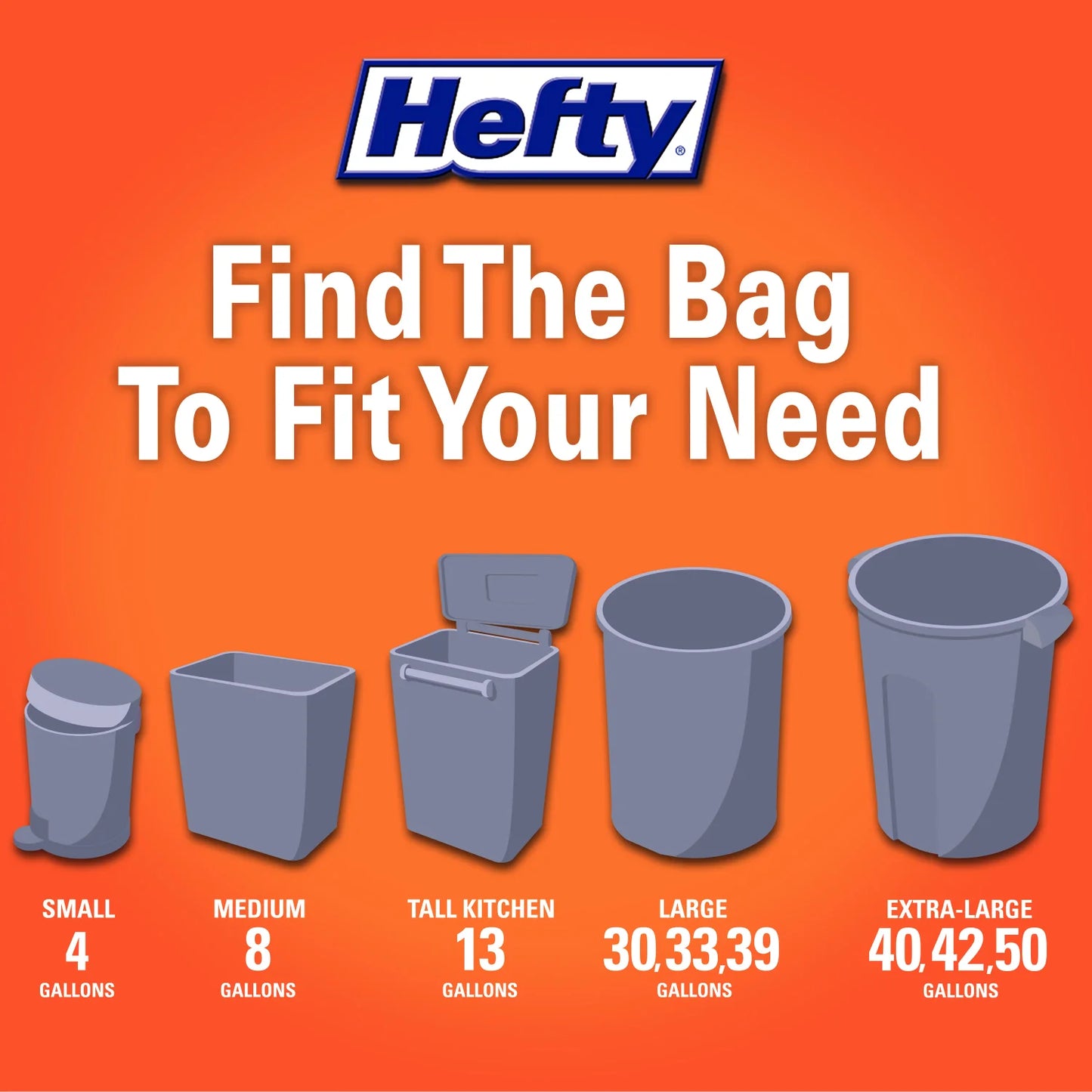 Hefty Ultra Strong Tall Kitchen Trash Bags, Fabuloso Scent, 13 Gallon, 120 Count