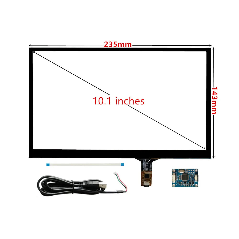 10.1 Inch LCD Display Screen Monitor Control Driver Board Digitizer Touchscreen HDMI-Compatible For Raspberry Pi 1 2 3 PC