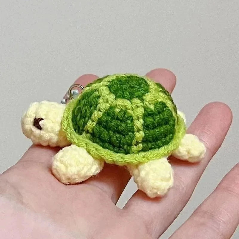 Handmade Knitting Crafts Sea Turtle Keychain Yarn Hook Materials Kit DIY Amigurumi  Wool Crochet Backpack Hanging Birthday Gifts