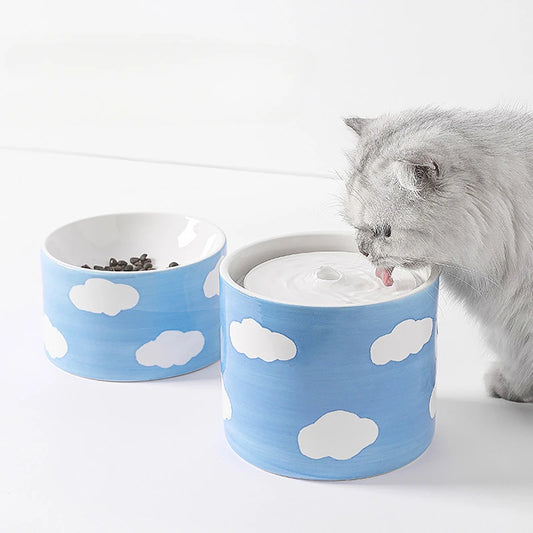 Automatic Water Feeder Cat Water Bowl Circulating Filter Ceramic Mute Water Fountain Cat Cat Accessories