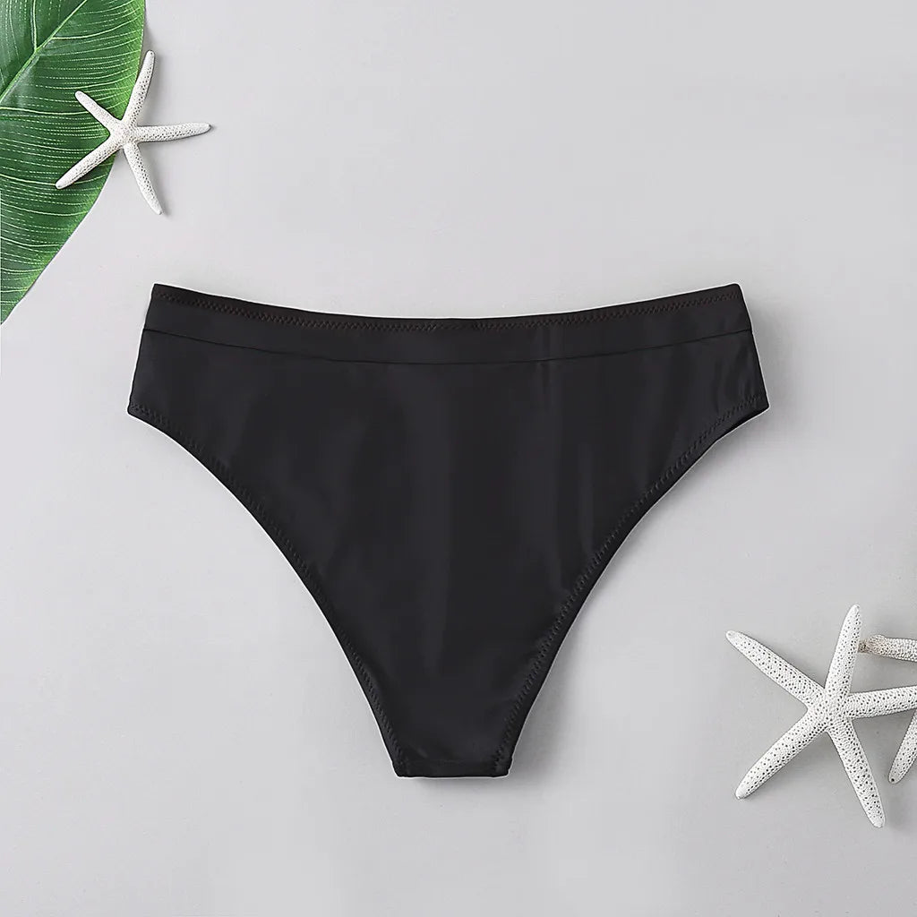 Swimsuit Women High Waist Bikini Bottoms Tummy Control Swimsuit Briefs Pants Swimming Shorts Basic Trunks New Beach Shorts