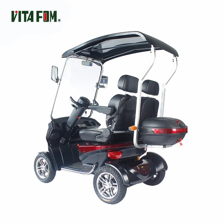 Electric four-wheel mobility scooter with shed to pick up children family sightseeing car elderly electric vehicles