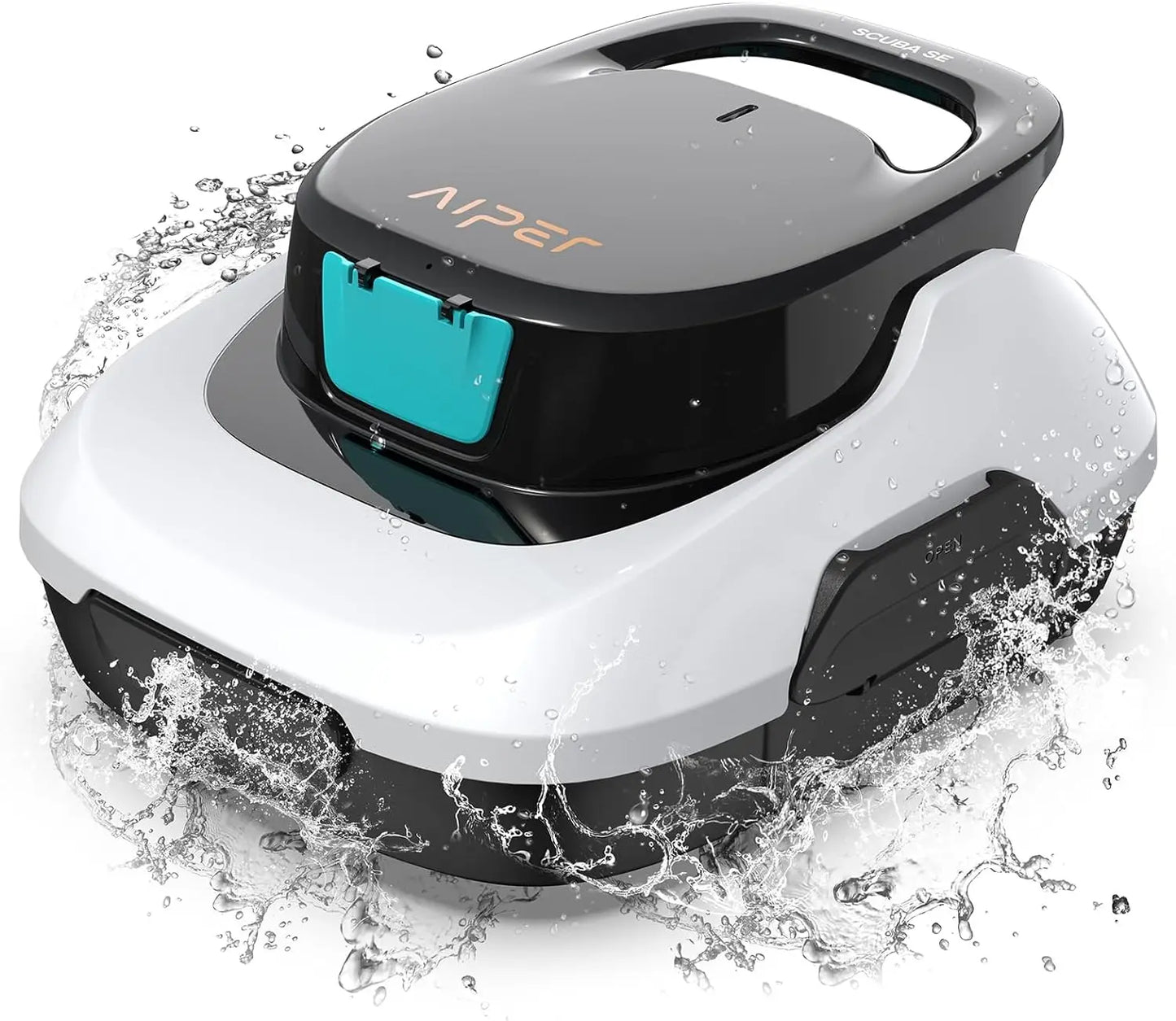 AIPER Scuba SE Robotic Pool Cleaner, Cordless Robotic Pool Vacuum, Lasts up to 90 Mins, Ideal for Above Ground Pools, Automatic