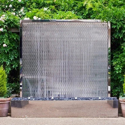 Metal Water Fountains and Waterfall in Garden Decoration