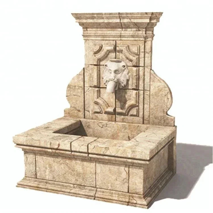 Garden Stone Craft Waterfall Fountain Antique Marble Stone Wall Water Fountain