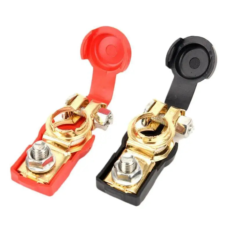 1 Pair Automotive Car Boat Truck Battery Terminal Clamp Pile Connector Battery Head Terminal Clip Aluminum-magnesium Alloy I0P5