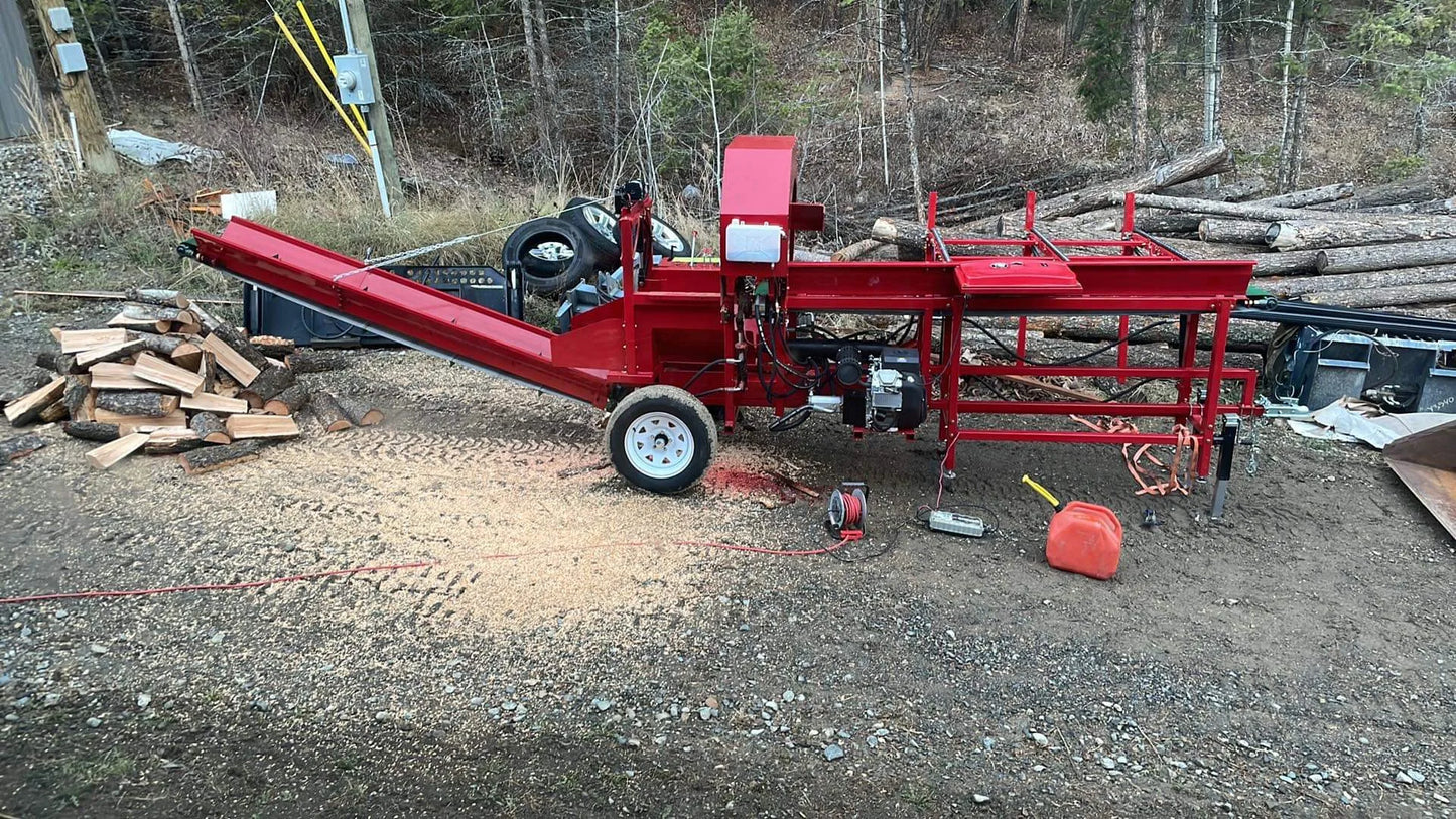 High power firewood processor 45 ton multi-function hydraulic log splitter 20HP HONDA